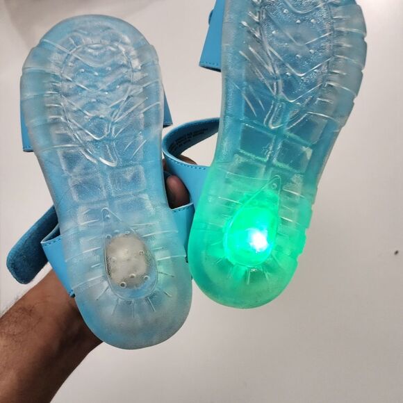 H&M Unisex Boys Girls Toca Life Blue Multicolor Light Up Sandals Size 11 - Picture 15 of 16